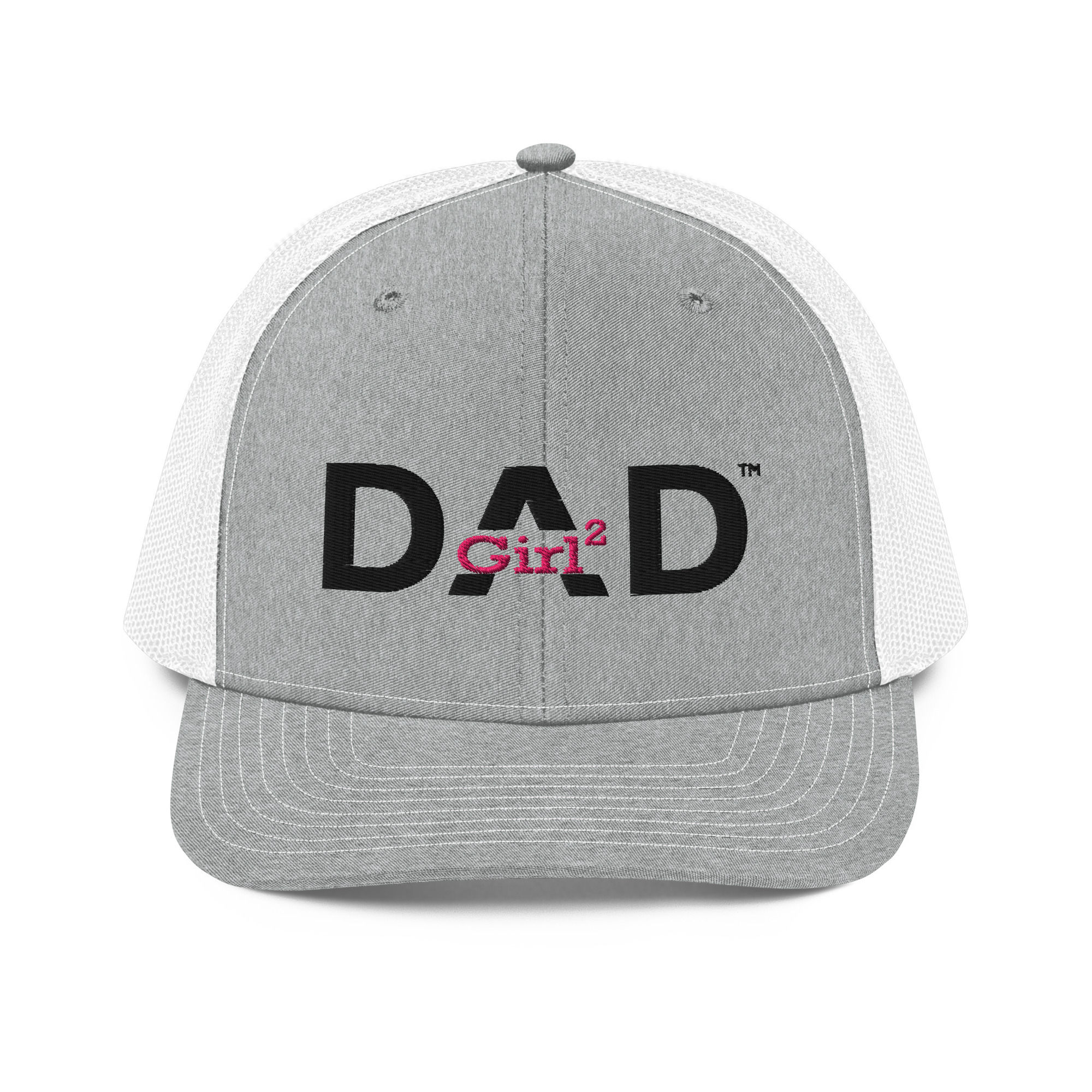 Two Daughters - Richardson Snapback Trucker Cap 112 Heather Grey and White