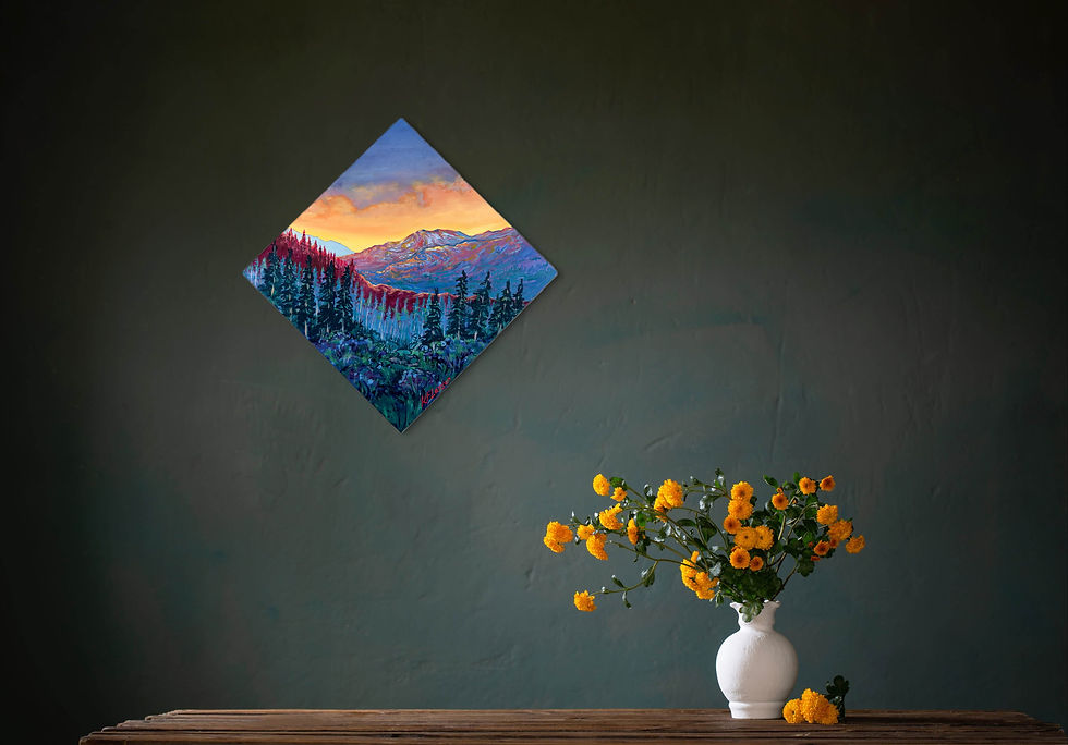 Thumbnail: Sagebrush and Scree in Fiery Twilight