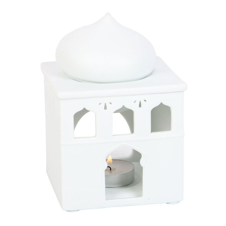 Thumbnail: Off White Mosque Oil Burner and Incense Cone Holder
