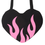 Thumbnail: Burning Heart Satin Tote Bag