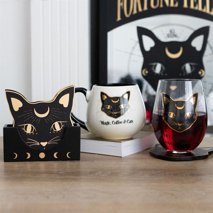 Thumbnail: Magic, Coffee & Cats Rounded Mug