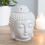 Thumbnail: Small Grey Buddha Head Oil Burner