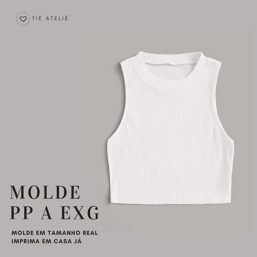 MOLDE (EM PDF) CROPPED JUSTO SEM MANGA