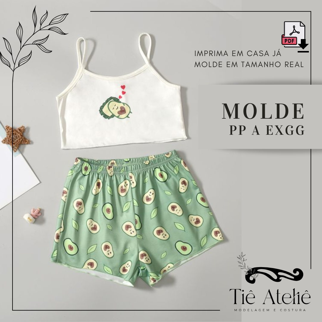 MOLDE (EM PDF)BABY DOLL CROPPED