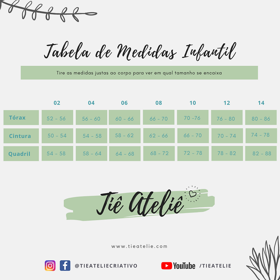 Miniatura: MOLDE (EM PDF) PIJAMA AMERICANO INFANTIL CURTO