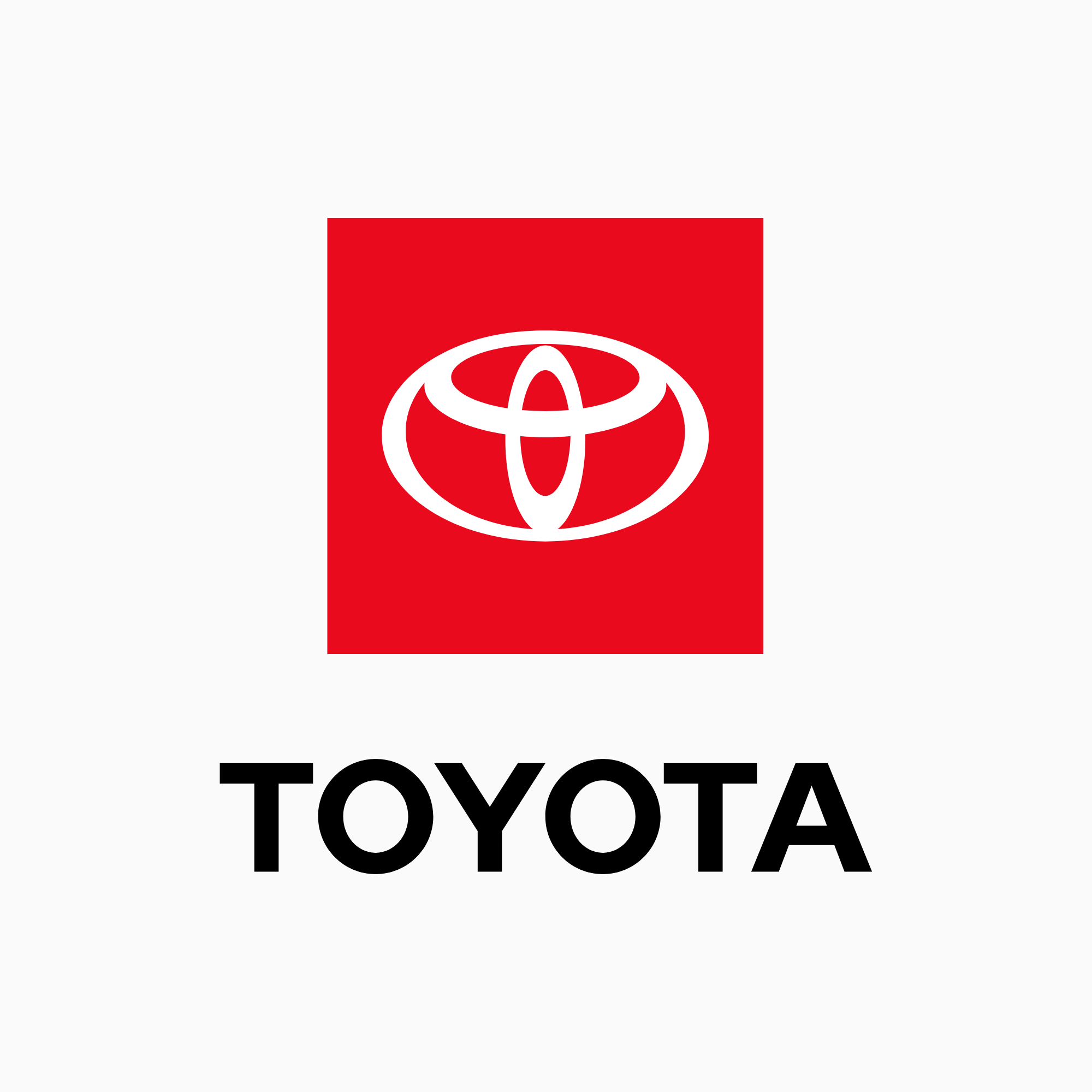 Toyota logo with red square and wordmark