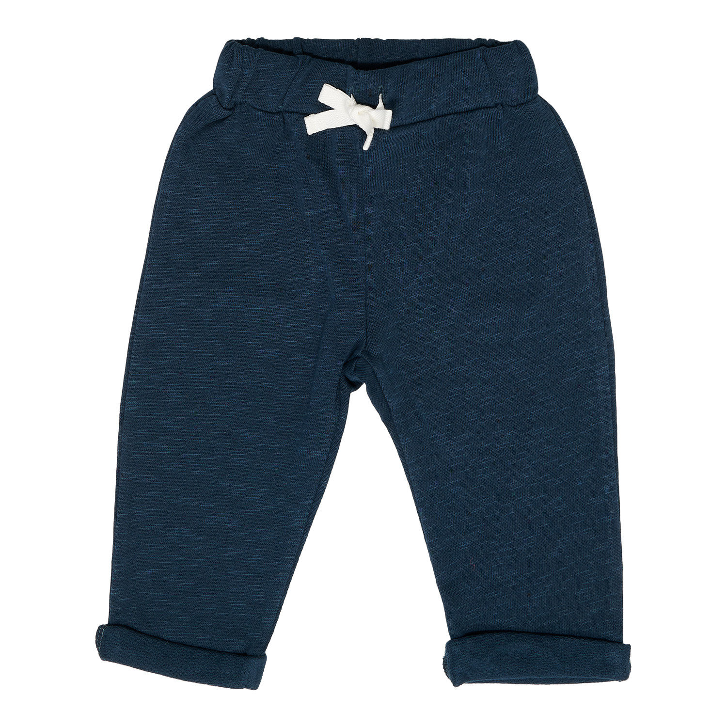 blauwe sweaterbroek met koordje