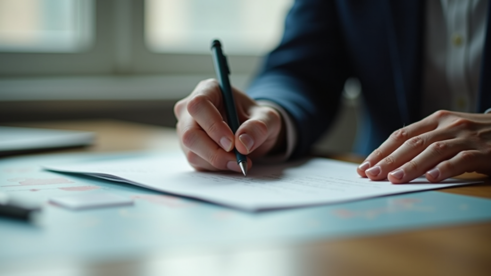 Close-up view of a person gently tapping their fingers on a desk