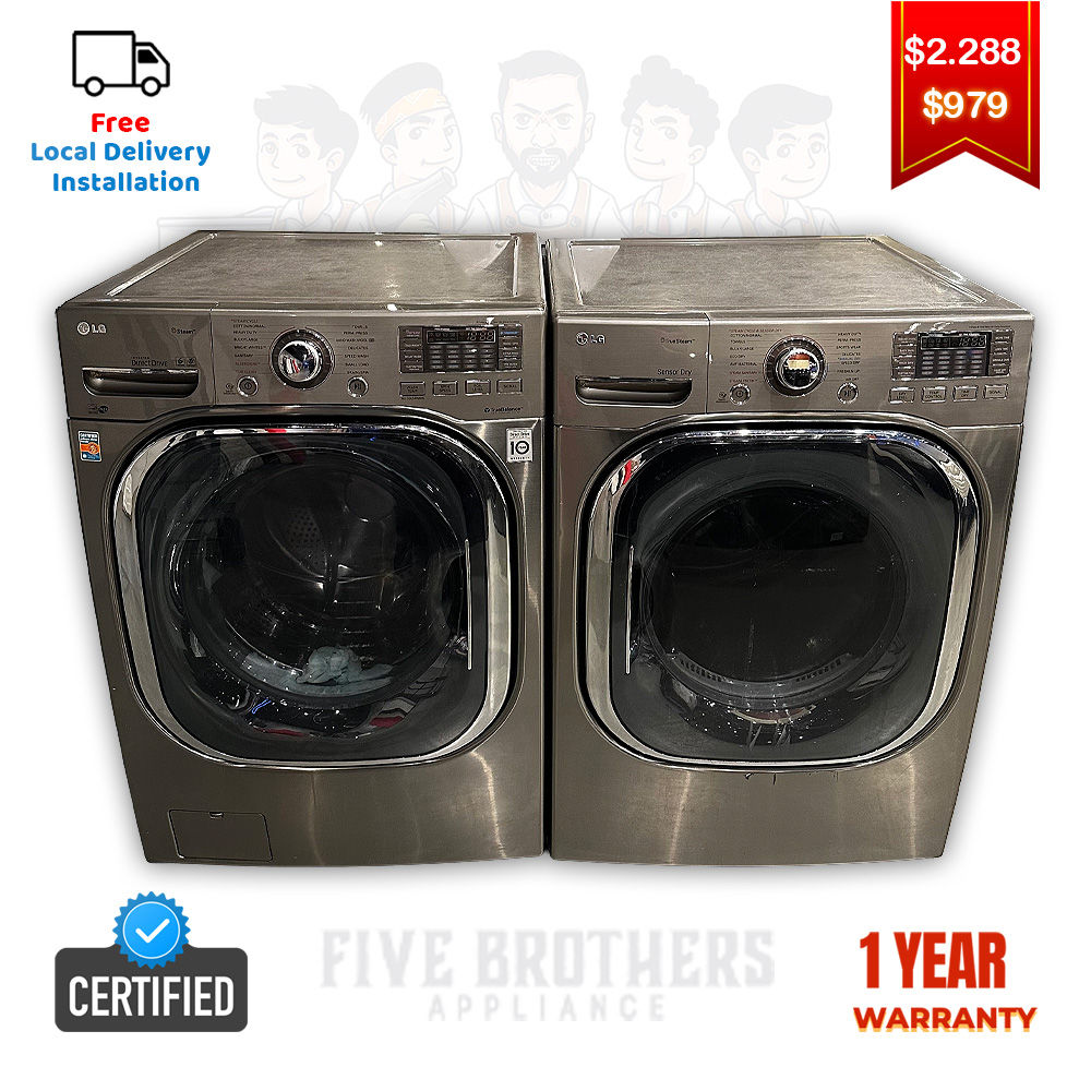 LG Refurbished Washer and Dryer, Front Load 4.5 Cu.ft Austin 0666