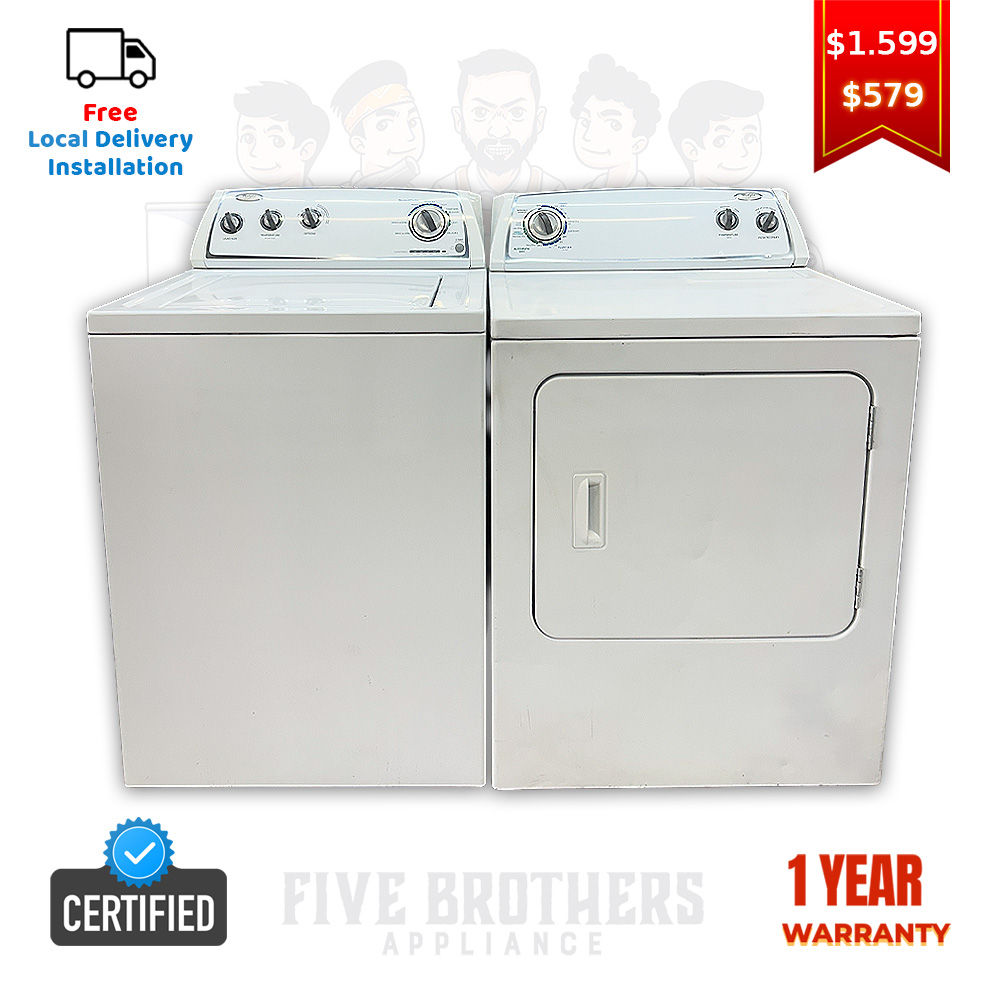 Whirlpool Refurbished Top load Washer and Dryer 3.4 cuft Irving 7272