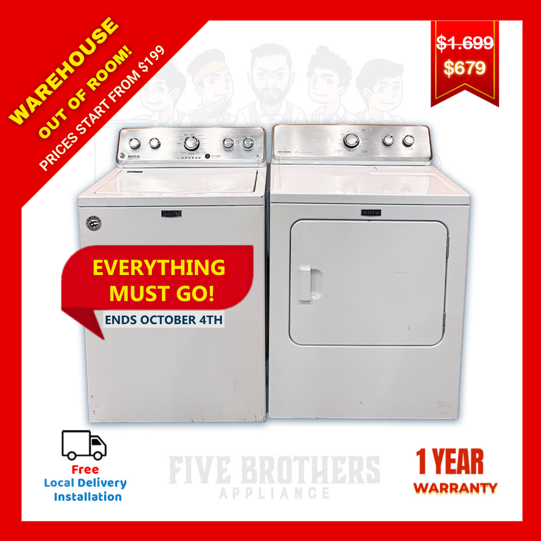 Maytag MVWC565FW2 Washer 4.2 CF & MEDC215EW1 Dryer - Refurbished - Austin 2746