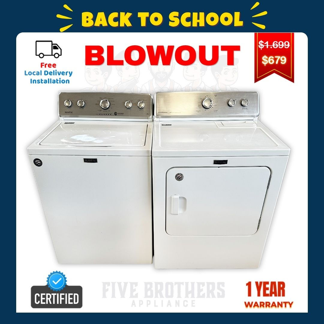 Maytag Refurbished Washer and Dryer, Top load 4.2 cu.ft Austin 5100