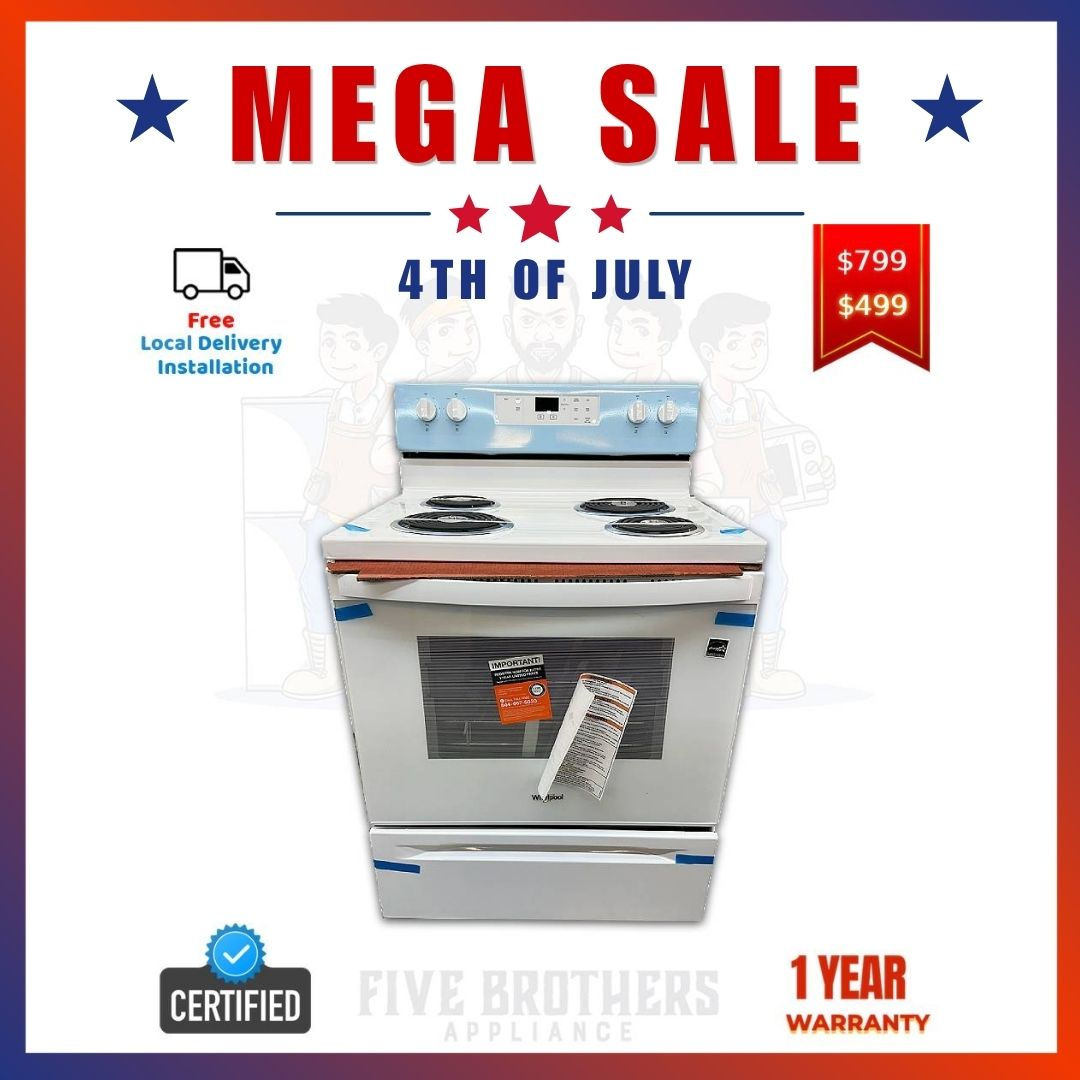 Whirlpool New Electric Range, Freestanding 4.8 cu.ft Irving 0377
