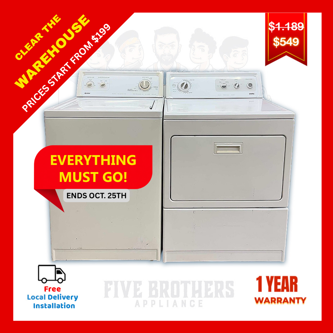Kenmore 110.18542890 Washer 3.2 CF & 110.63022101 Dryer - Refurbished - Irving