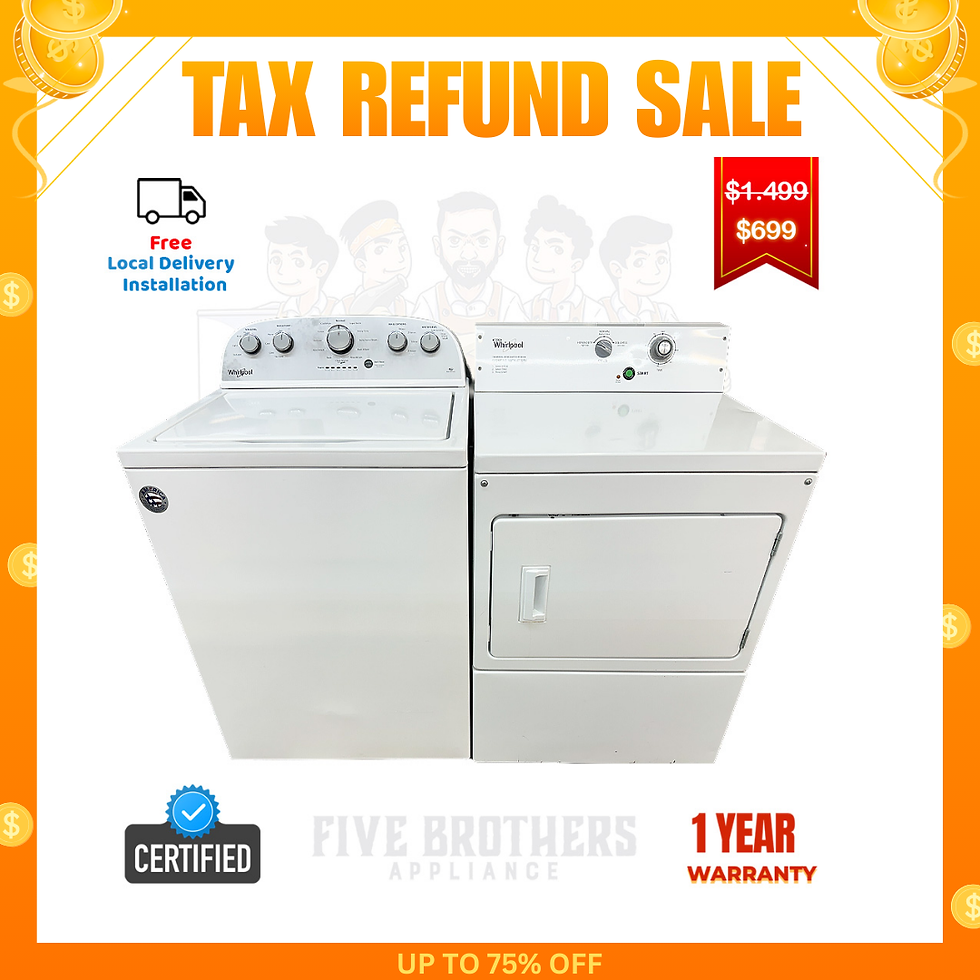 Whirlpool Refurbished Washer and Dryer, Top Load 3.5 cu.ft Irving 0660