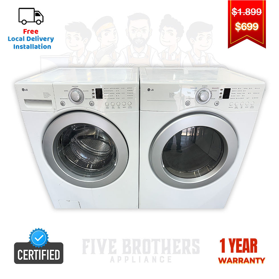 LG Refurbished Washer and Dryer, Front Load 3.6 cu.ft Irving 7723
