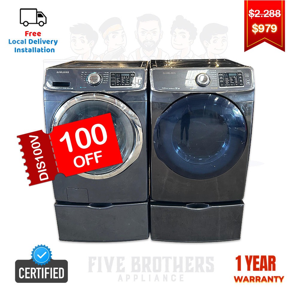 Samsung Refurbished Front load Washer and Dryer 4.5 cuft Austin 5587