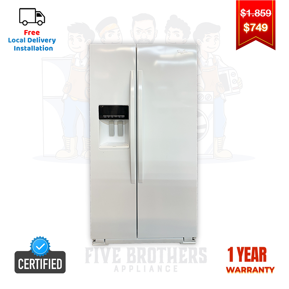 Whirlpool Refurbished Side by Side Refrigerator 25 cuft Irving 2612