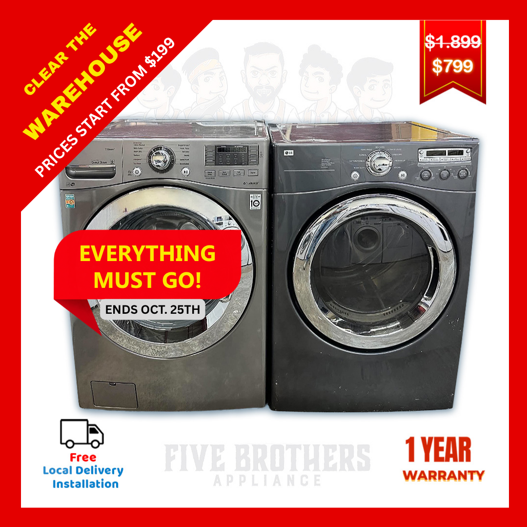 LG WM3670HVA Washer 4.5 CF & DLE5955G Dryer 7.3 CF - Refurbished - Irving 5873