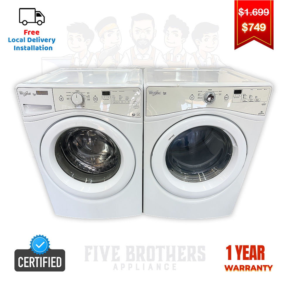 Whirlpool Refurbished Washer and Dryer, Front Load 4.1 cu.ft Irving 6309
