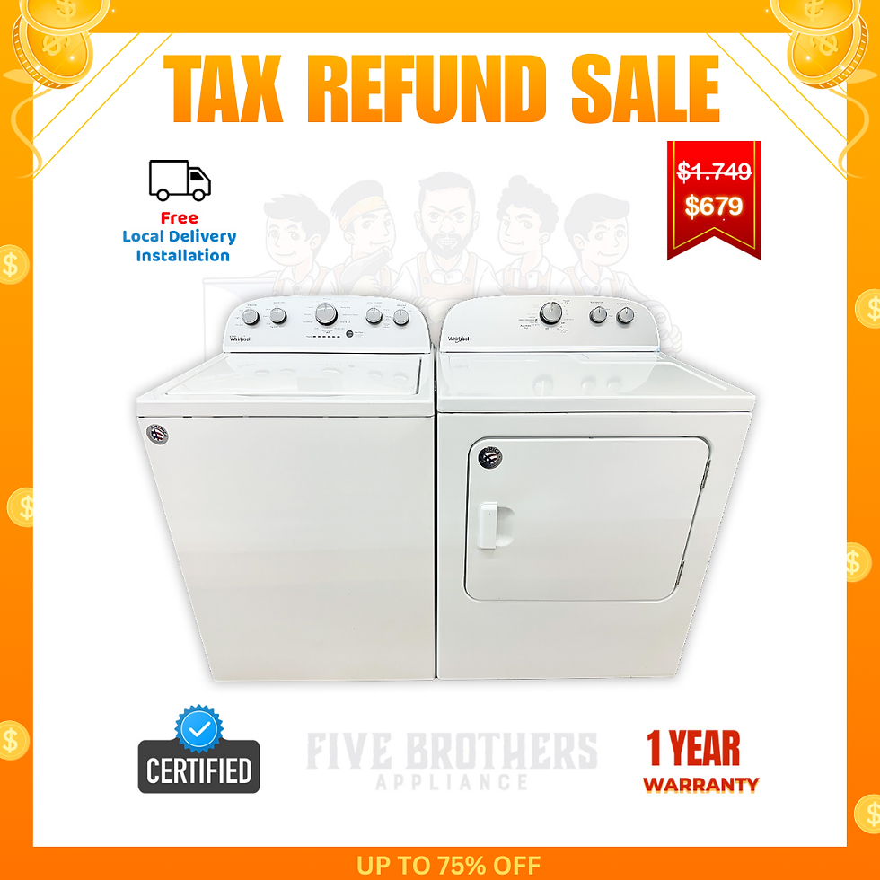 Whirlpool Refurbished Top load Washer and Dryer 4.3 cuft Irving 4509