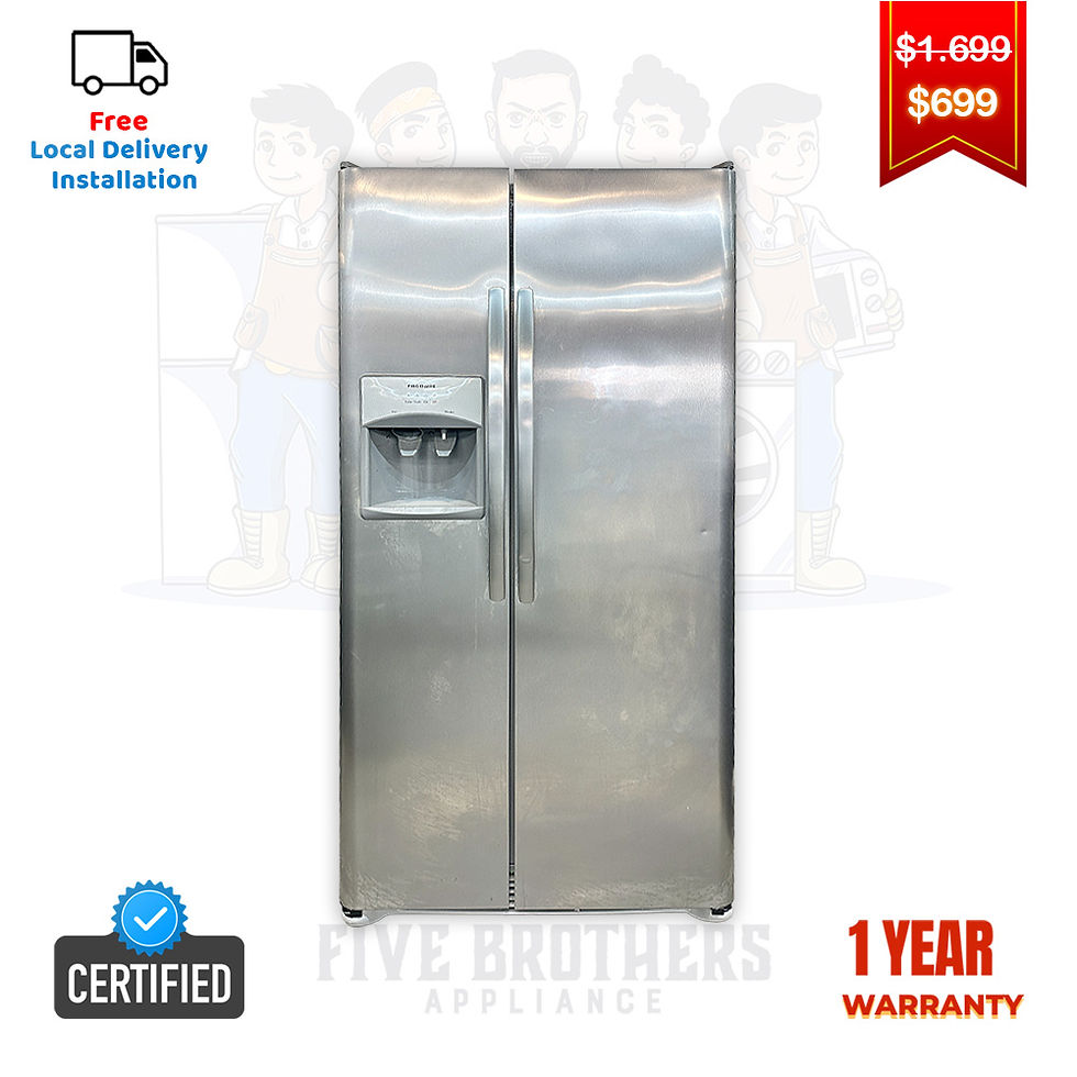 Frigidaire Refurbished Side by Side Refrigerator 25.5 cuft Irving 0112