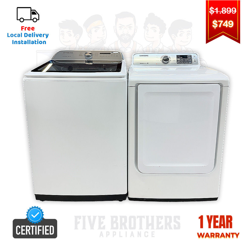 Samsung Refurbished Top load Washer and Dryer 5.4 cuft Irving 3549