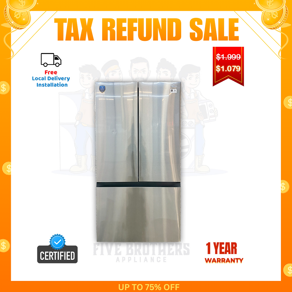 Midea Open Box Counter Depth French Door Refrigerator 27 cuft Irving 5576