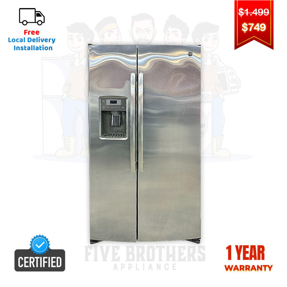 GE Refurbished Side by Side Refrigerator 25.3 cuft Irving 0375