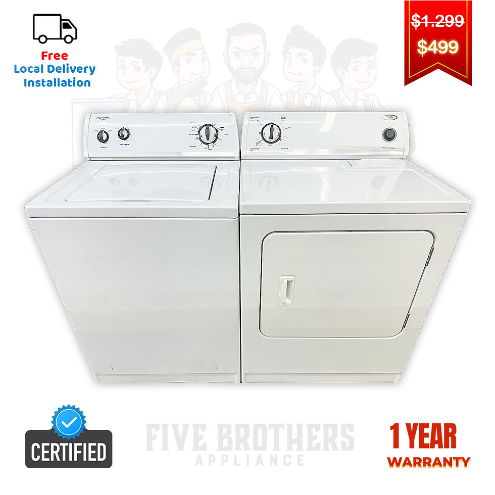 Whirlpool Refurbished Top load Washer and Dryer 3.2 cuft Irving 8321