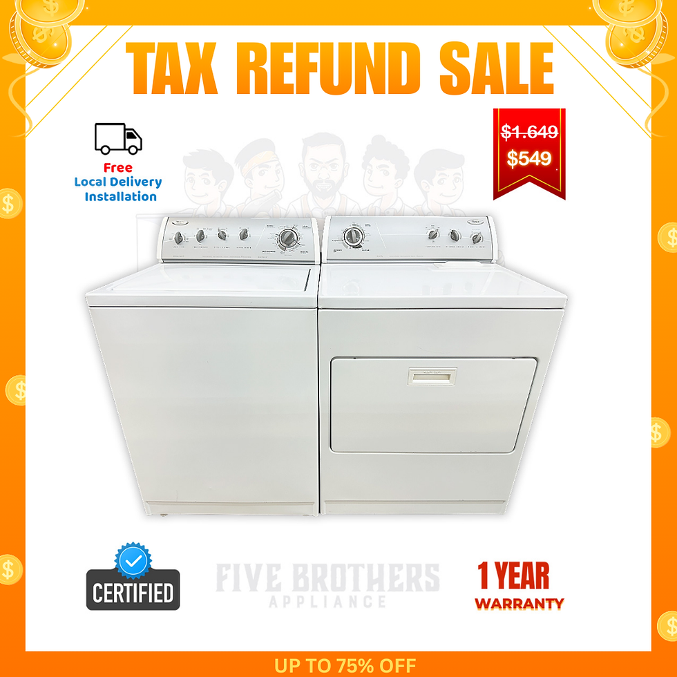 Whirlpool Refurbished Top load Washer and Dryer 3.2 cuft Irving 7552