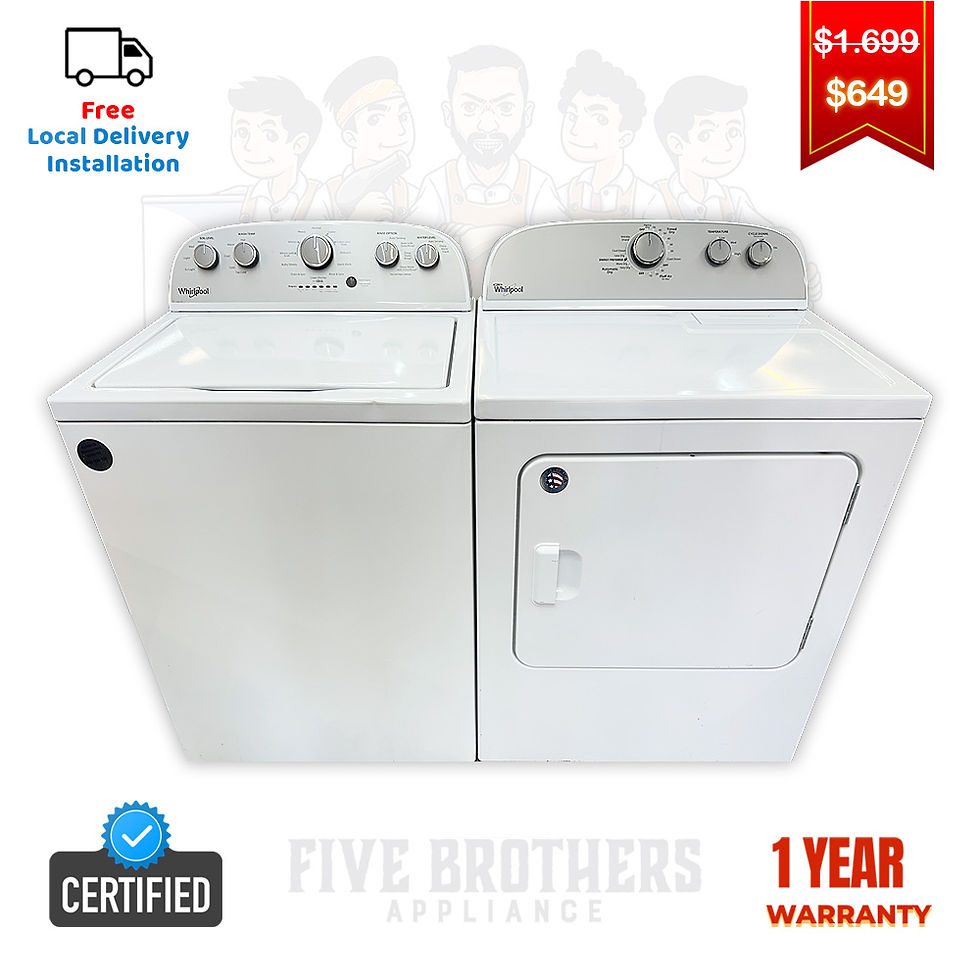 Whirlpool Refurbished Top load Washer and Dryer 4.3 cuft Irving 0699