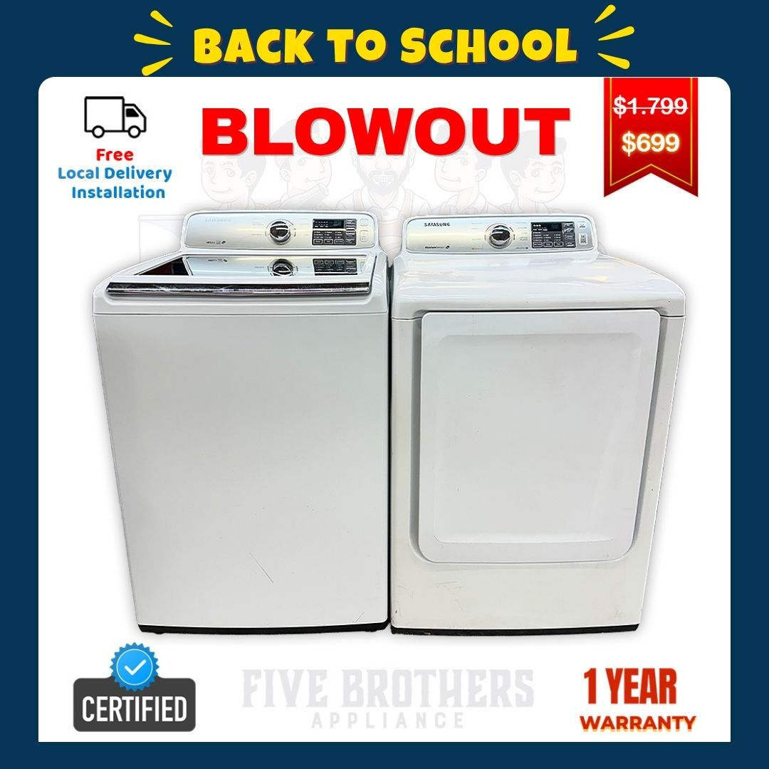 Samsung Refurbished Top load Washer and Dryer 4.5 cuft Irving 7835