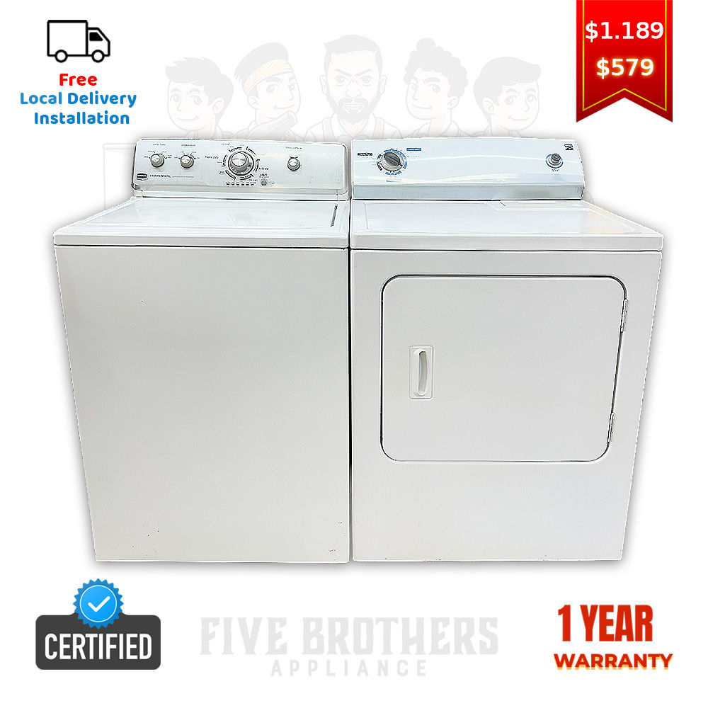 Maytag Refurbished Washer and Kenmore Dryer, Top load 3.6 cu.ft Irving 8173