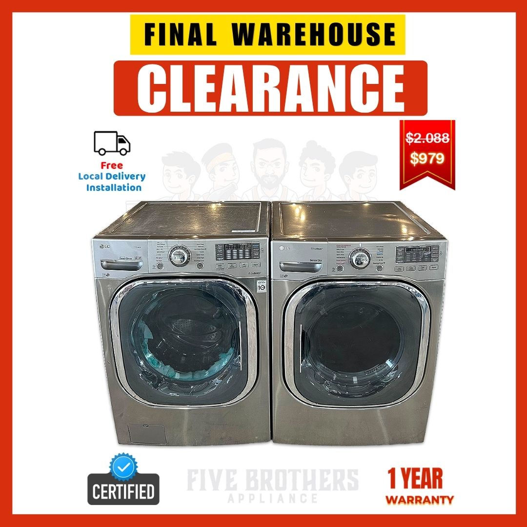LG Refurbished Front load Washer and Dryer 4.5 cuft Austin 9719