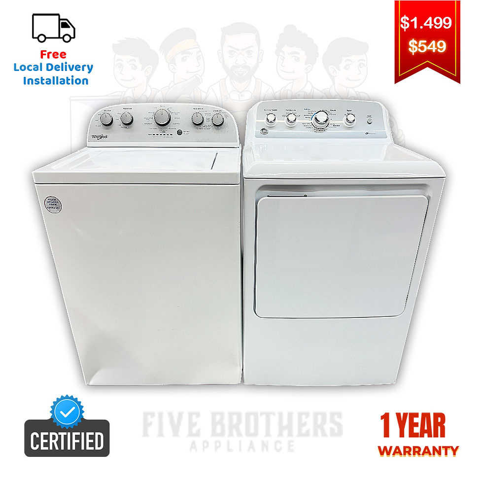 Whirlpool Refurbished Top load Washer and GE Dryer 3.5 cuft Irving 7012