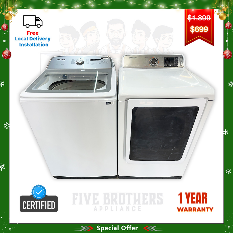 Samsung Refurbished Washer and Dryer, Top Load 5.0 cu.ft Irving 2109