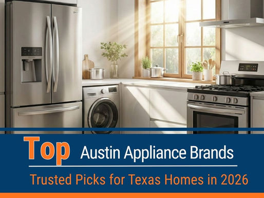 Top appliance brands including LG, Samsung, and Whirlpool available at Five Brothers Appliance outlet in Austin and Irving, Texas.
