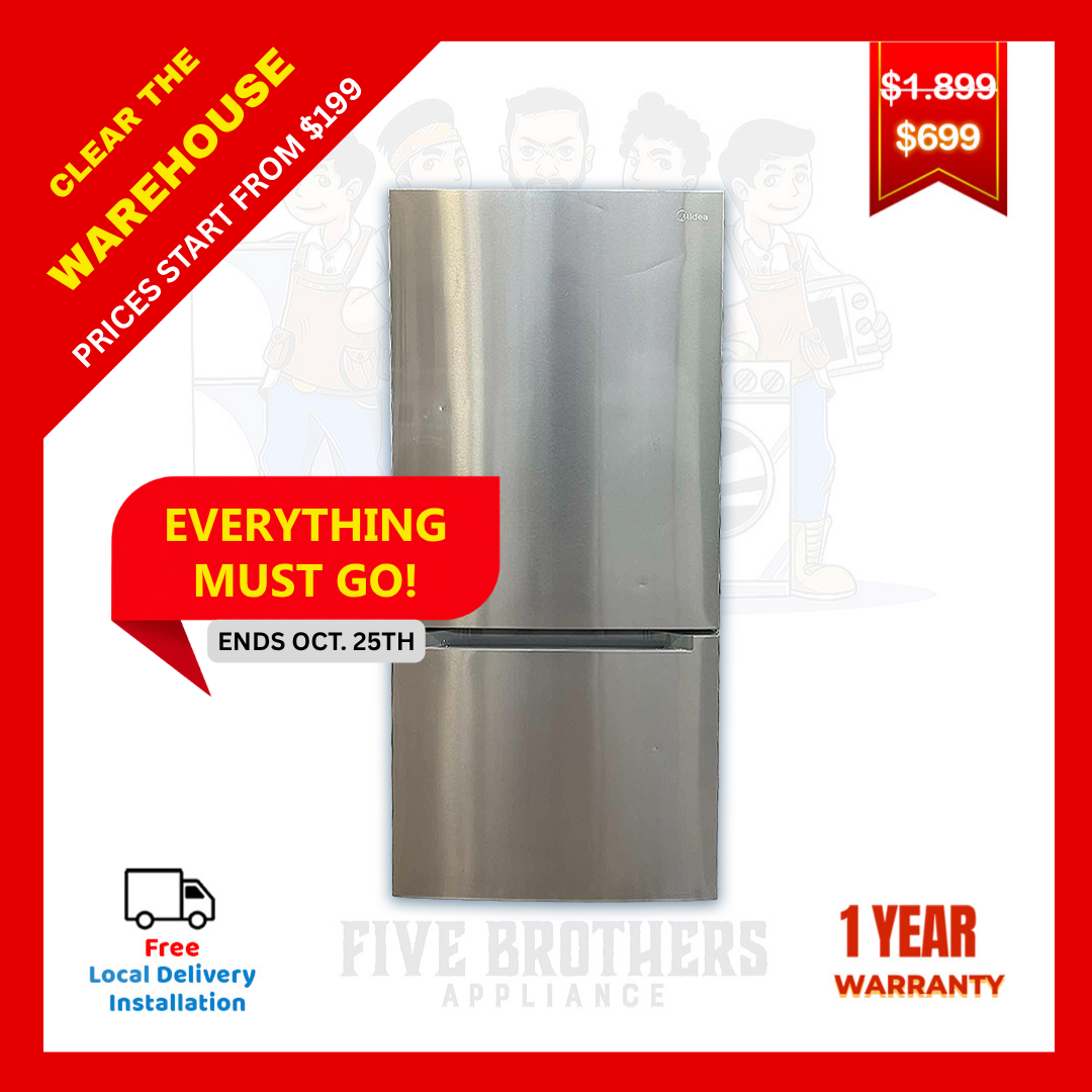 Media MRB19B7AST Refrigerator 18.7 CF - Refurbished - Bottom-Freezer No Ice make