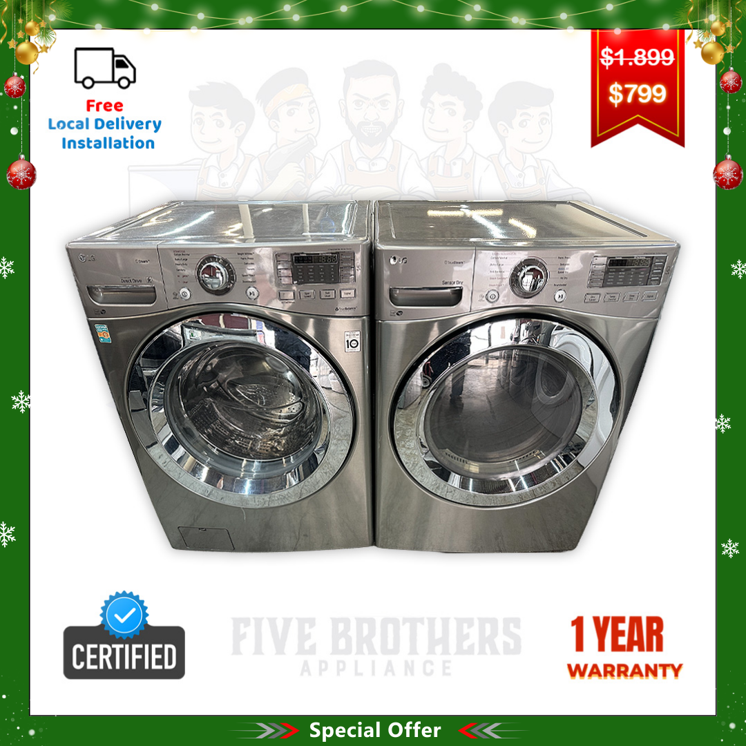 LG Refurbished Front load Washer and Dryer 4.5 cuft Irving 3912