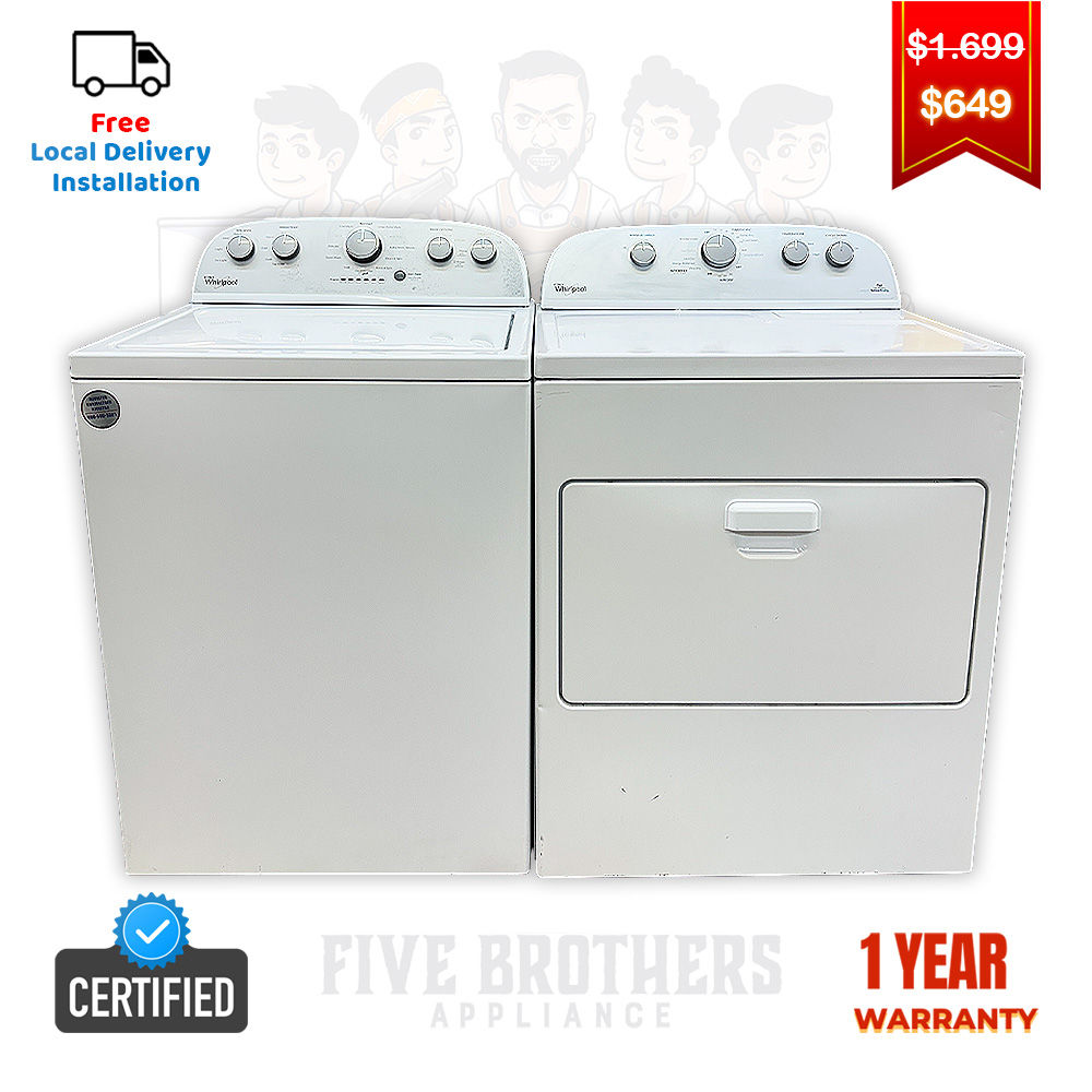 Whirlpool Refurbished Top load Washer and Dryer 3.5 cuft Irving 5748
