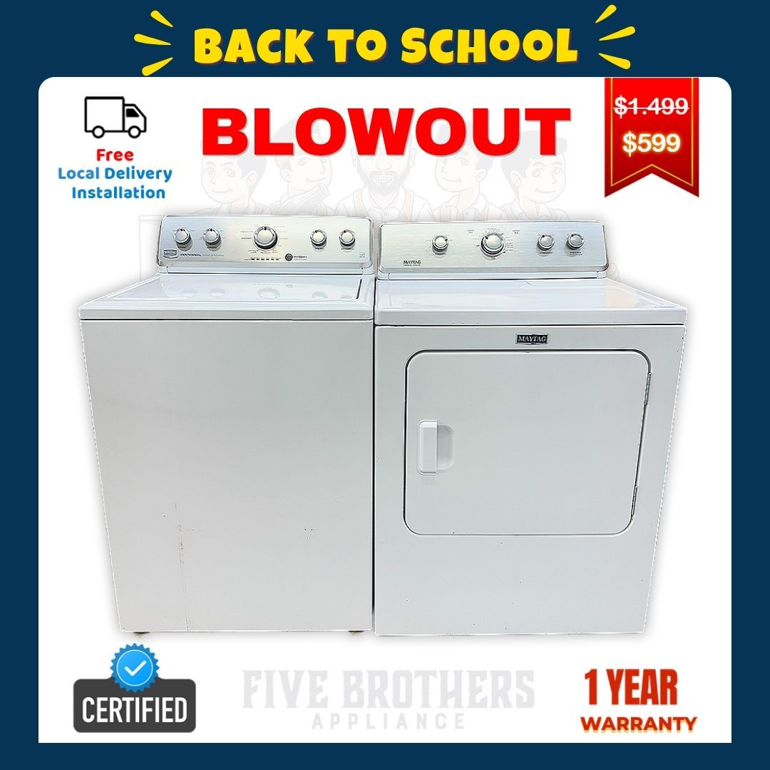 Maytag Refurbished Washer and Dryer, Top load 3.8 cu.ft Irving 2353