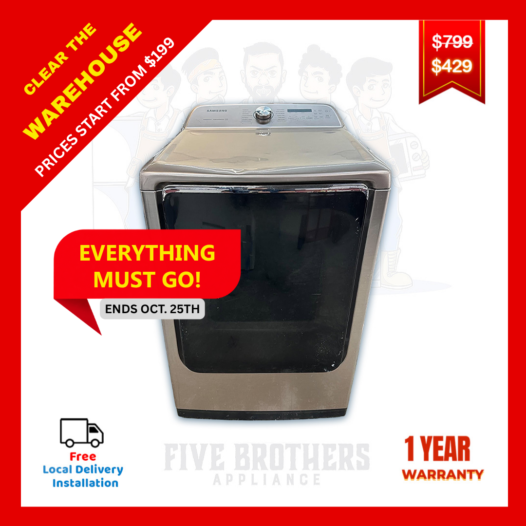 Samsung DVE54R7600C/A3 Electric Steam Dryer 7.4 CF- Refurbished- Austin 1020