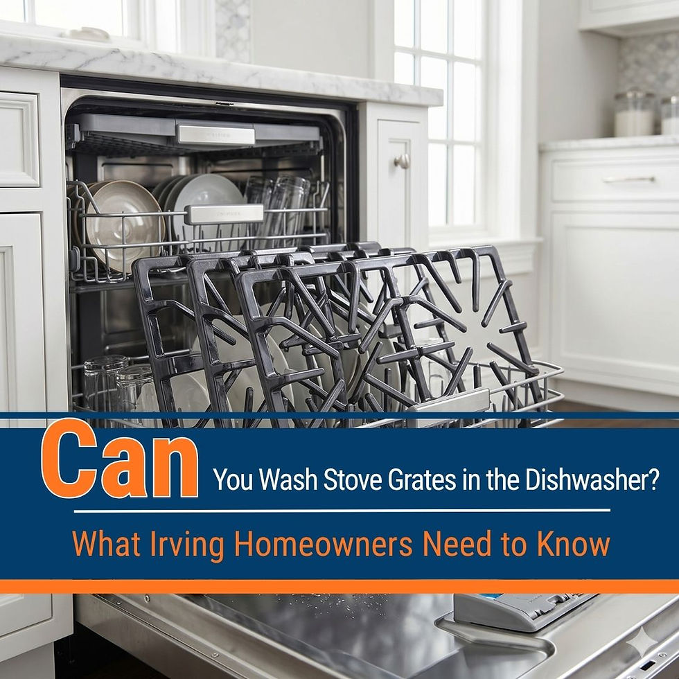 Discover if your stove grates are dishwasher-safe. Get expert kitchen maintenance tips for Austin and Irving,