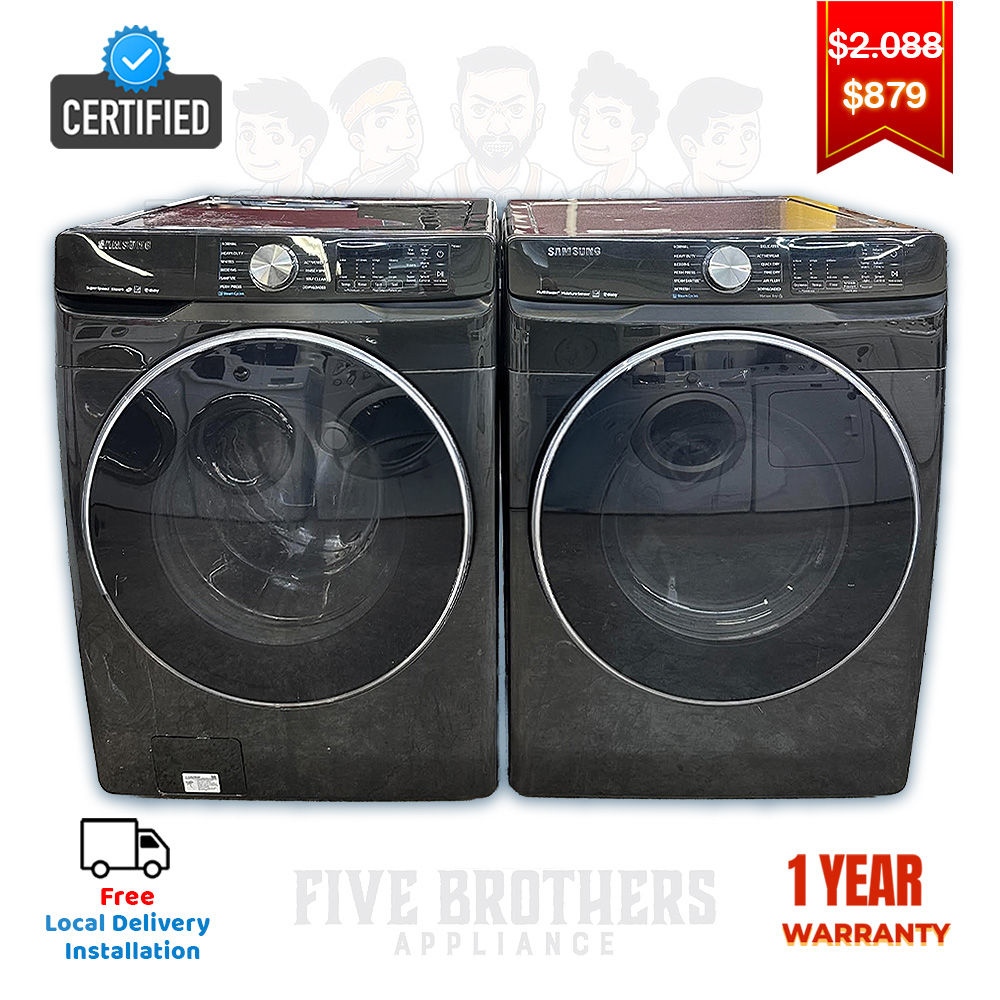 Samsung WF45R6300AV Washer 4.5 CF & DVE45R6300V Dryer - Refurbished - Irving 879