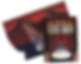 Two elegant red folders resembling theater curtains, one open, one closed, with "PRESENTING" and "FOLDER WORKS" text, conveying a theatrical theme.
