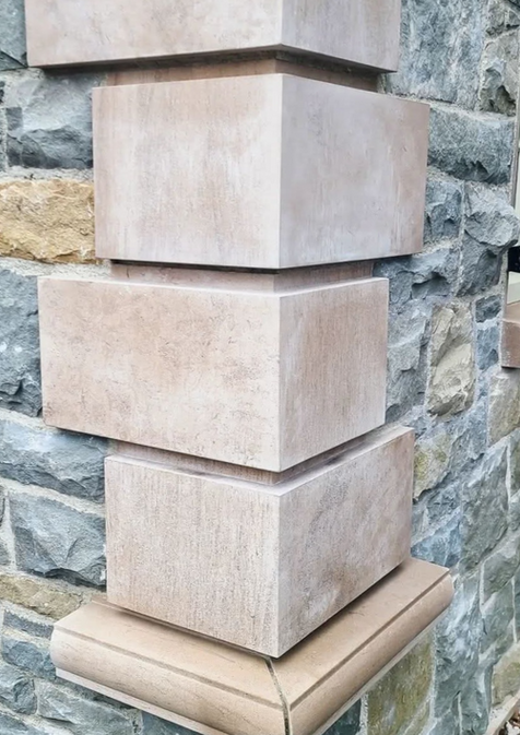 Keystone Masonry stone quoins and sandstone walling, high quality handcrafted masonry with natural sandstone structures