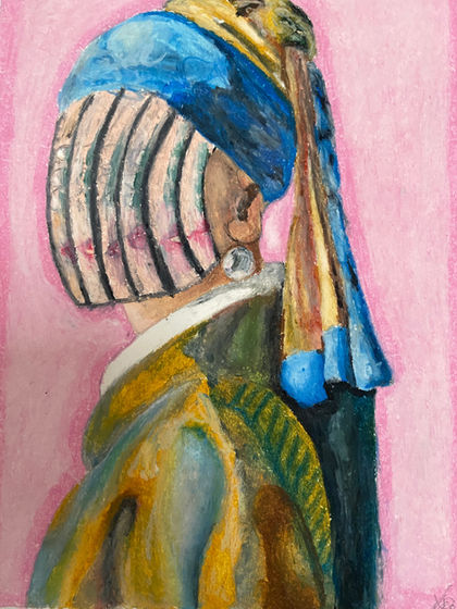 Fractured Girl with Pearl Earring