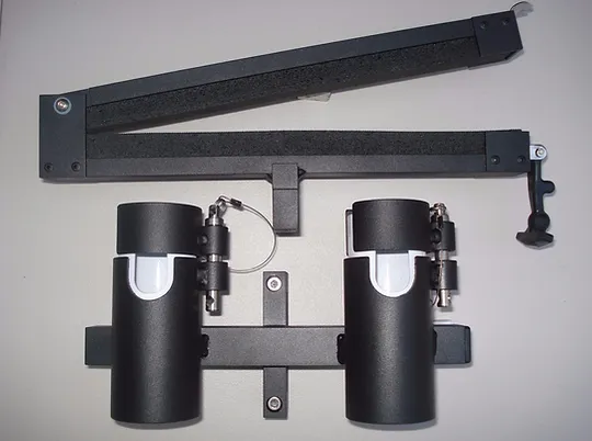 Lockable fishing rod holder clearance