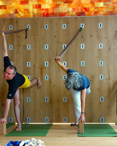 Trainee Wolfe Yoga Wall teachers enjoying the learning process